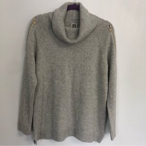NEW ANNE KLEIN Women’s Heathered Grey Turtleneck Sweater Size L